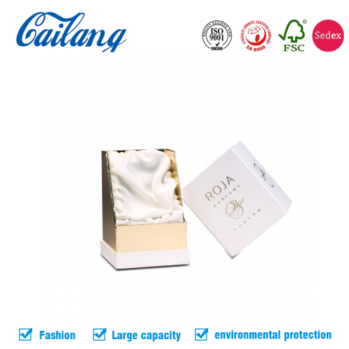 White Paper Gold Stamping Logo for Perfume Packaging