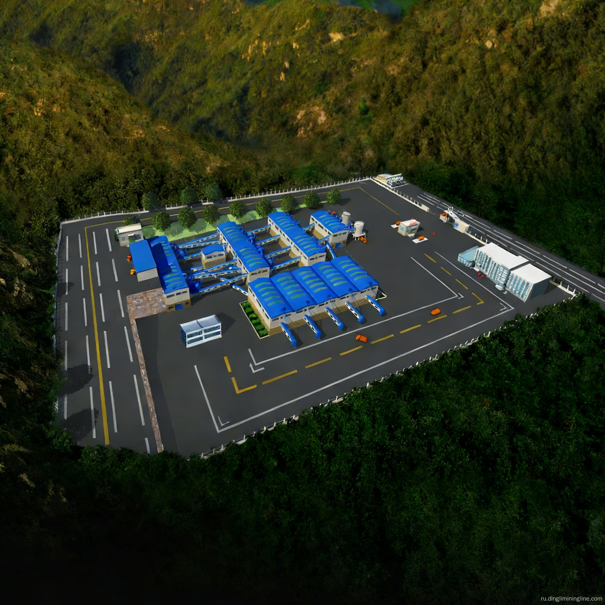 Линия по производству известняка производительностью 1500 тонн в час