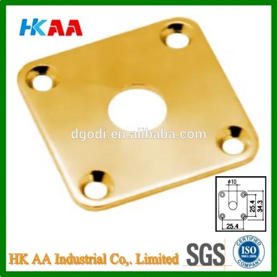 Custom high precision gold plated Guitar jack plate, electric guitar jack plate
