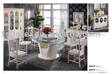 round marble top dining table set