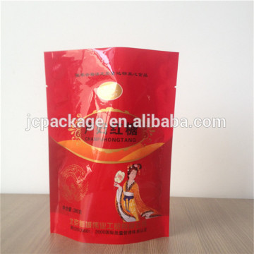 customized 350g brown sugar packaging bag/sugar stand up bag