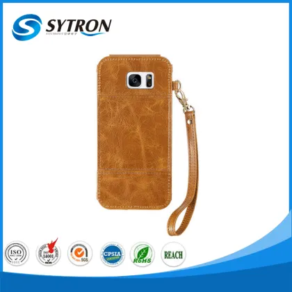 For Huawei P8 standing hand hanging leather phone case for huawei cell phone case