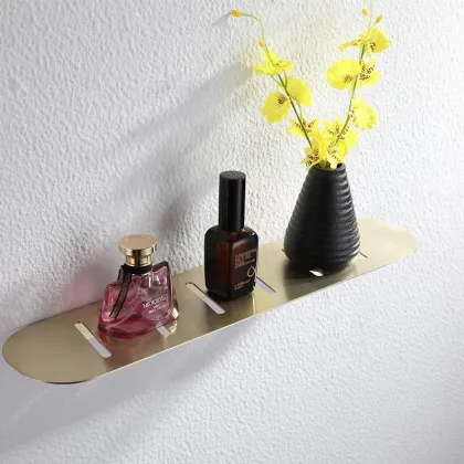 Modern Space Aluminum Bathroom Long Bar Shelves Rack - FINI-004