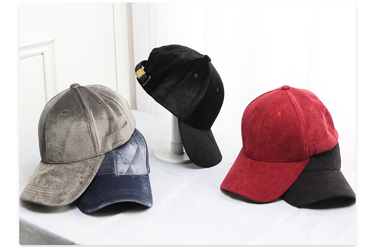 Autumnwinter corduroy cap velvet baseball cap