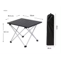 China Camp Picnic Table Ultralight Roll up Mini Aluminum Lightweight Portable Folding Foldable for Outdoor Hiking Black Metal Factory