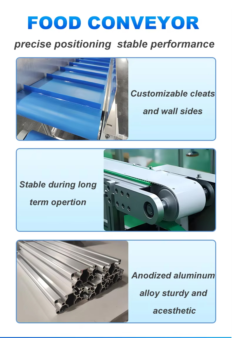 Green PVC Belt Food Bottle Conveyor