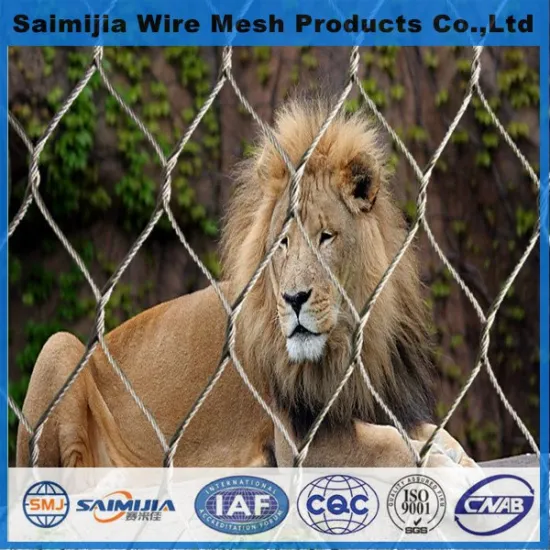 hot sales stainless steel 304 zoo fencing of rope mesh