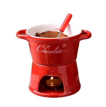 Keramik Fondue Becher zum Schmelzen von Schokolade und Käse