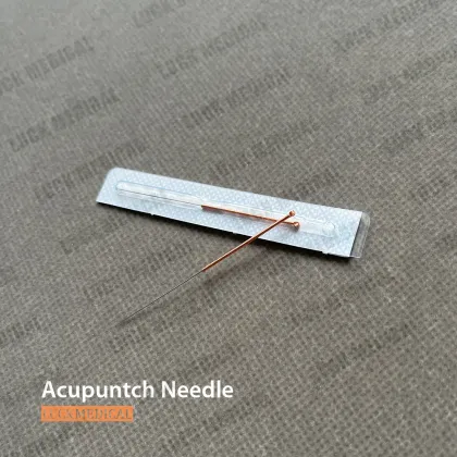 Disposable sterile acupuncture and moxibustion needle