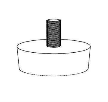 3.5cm round rubber base for solidwood table,cabinet,chair (EF-020)