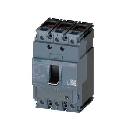 Siemens 3VA Series 3-pole Plastic-Case Circuit Breaker - 100A, 50A, 250A Capacity