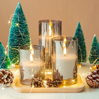 decoration remote flameless soy wax candles