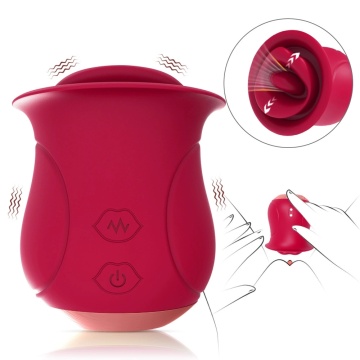 Игрушка для языка с дизайном розы для женщин, лижет клитор