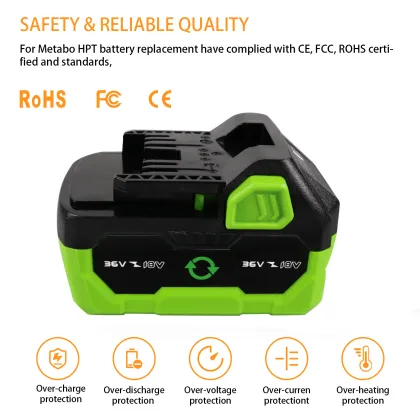 Compatible 36V/18V 5.0Ah Battery for Metabo HPT Power Tools