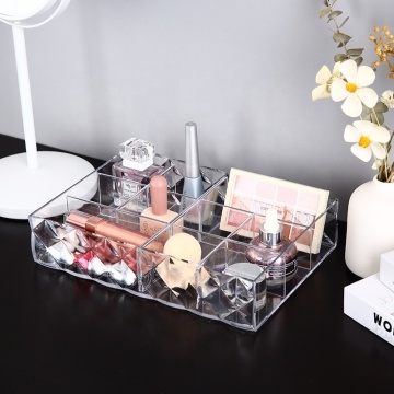 Boîte de rangement de pinceau à lèvres en acrylique transparent - Organisateur de maquillage avec tiroir
