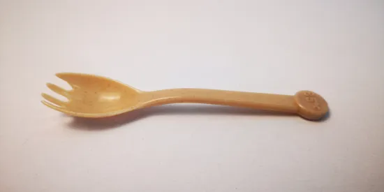Fully degradable shaped fork