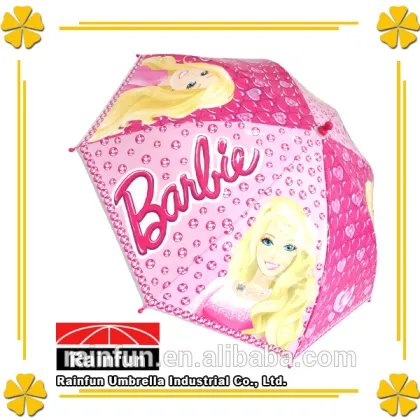 Beautiful Barbie Girl printing manual open child umbrella