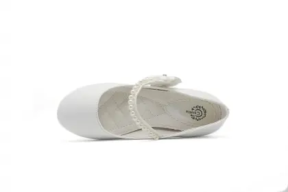 Girls Party Shoes with  Pearl Instep
