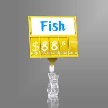 Guangzhou factory retail supermarket plastic price sign bosrd for fresh section