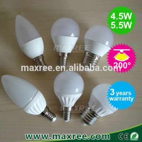 High technology aluminium plastic e14 blue led bulb 5w for home