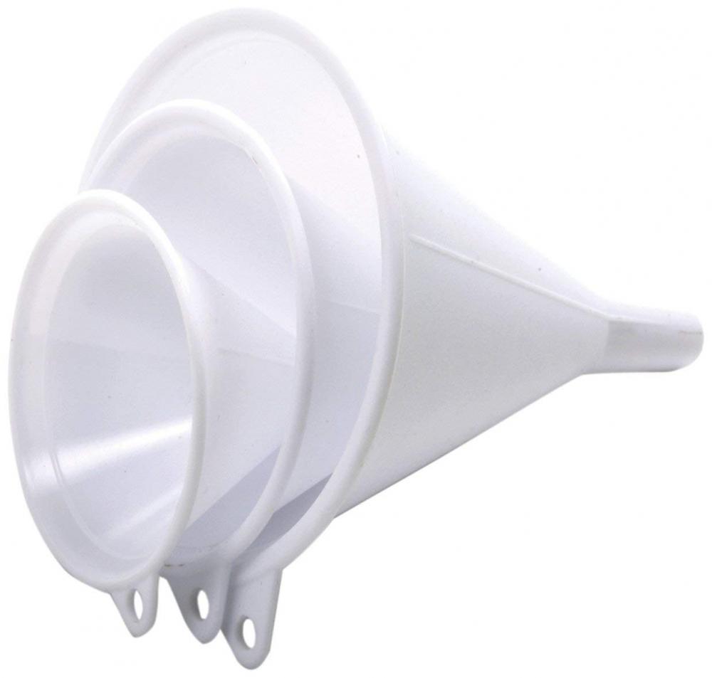 3PCS Plastic funnel set with strainer