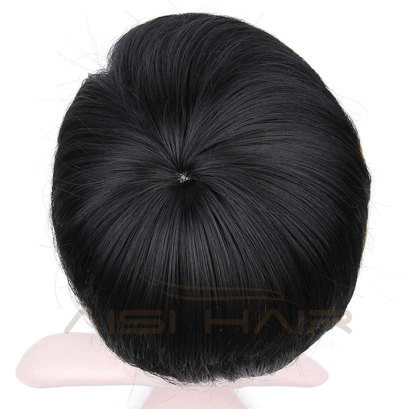Short Pixie Cut Hair Wig High Temperature Synthetic Straight Wigs with Ombre Red Bangs For Women