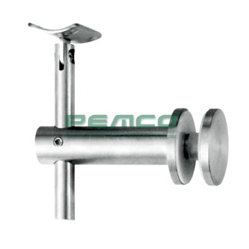 Adjustable Glass to Pipe Railing Bracket Handrail Mount