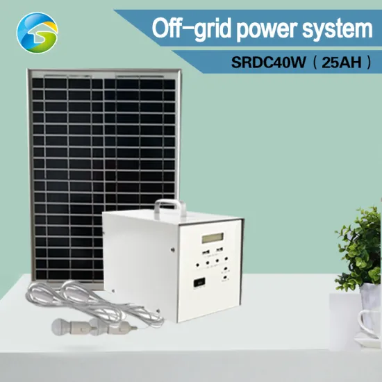 off-Grid Home Solar Power System 2 Solar Energy System Househoud Power System 40W/25ah DC Lithium