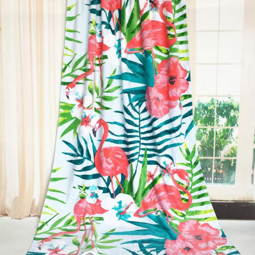 bright color large beach towel with pocket