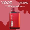 yooz vc5000 퍼프 일회용 vape mod 650 mah