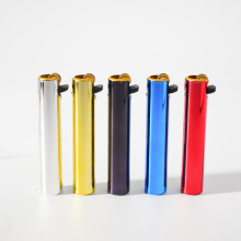 Soft Flame Cylinder Electroplated Cover Flint Lighter