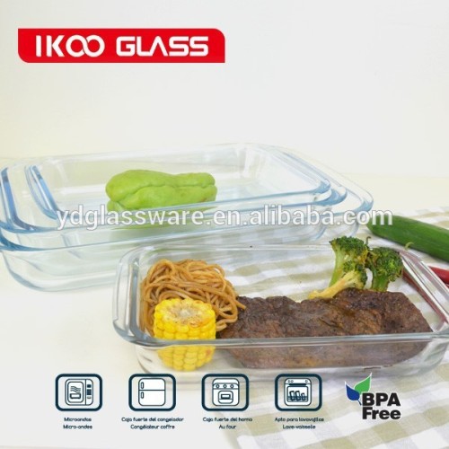 1.6l Rectangle Borosilicate Glass Roasting Pan, High Quality 1.6l