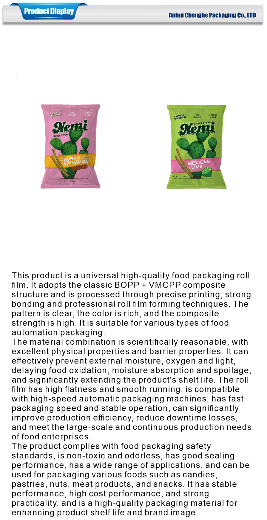snack packaging material