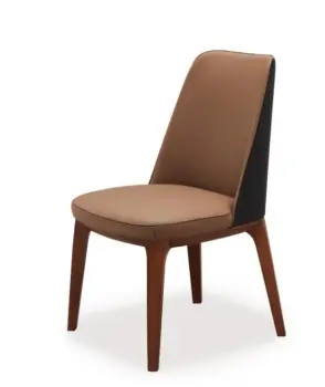 Modern Real Leather Dining Chair Home Contemporary Chair