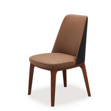 Skandinavische Design -Esszimmermöbel moderner echter Leder -Esstuhl Hausmöbel zeitgenössischer nordischer Stuhl für Tisch