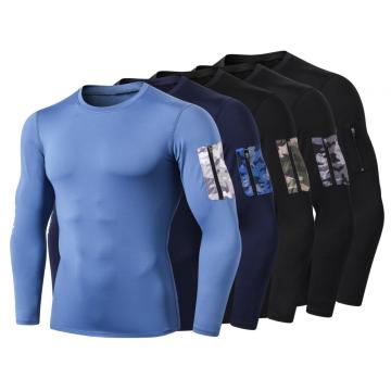 Camisas de compressão masculinas Cool Dry Fit manga comprida