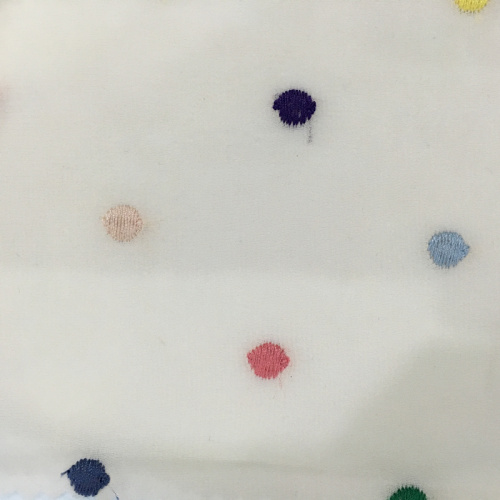 Bunte Punkt-Design-Stickerei auf Chiffon-Stoff