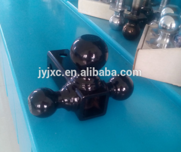 2" receiver tri-ball hitch, hollow tube, short tube, black powder coating