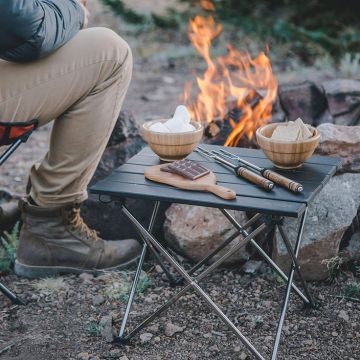 Mesa plegable de aleación de aluminio liviano para camping simple mesas de tamaño pequeño