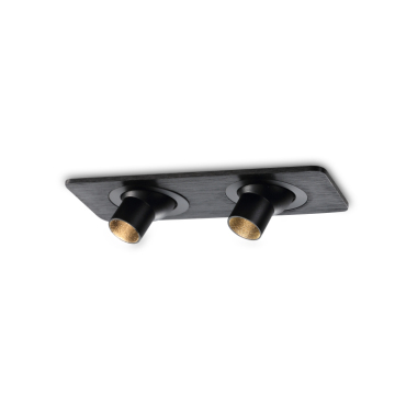 Moderne hohe Qualität 2*3W Aluminium Indoor Schwarz LED -Schrankleuchte