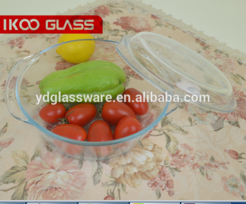 0.7L 1L 1.5L 2L Round microwave safe Glass Casserole With oven safe Lid