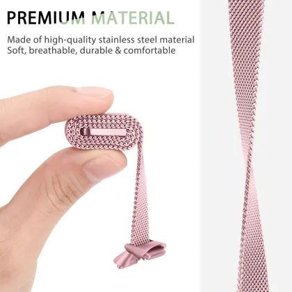 Metal Magnetic Smart Watchband for Fitbit Luxe Bracelet Replacement