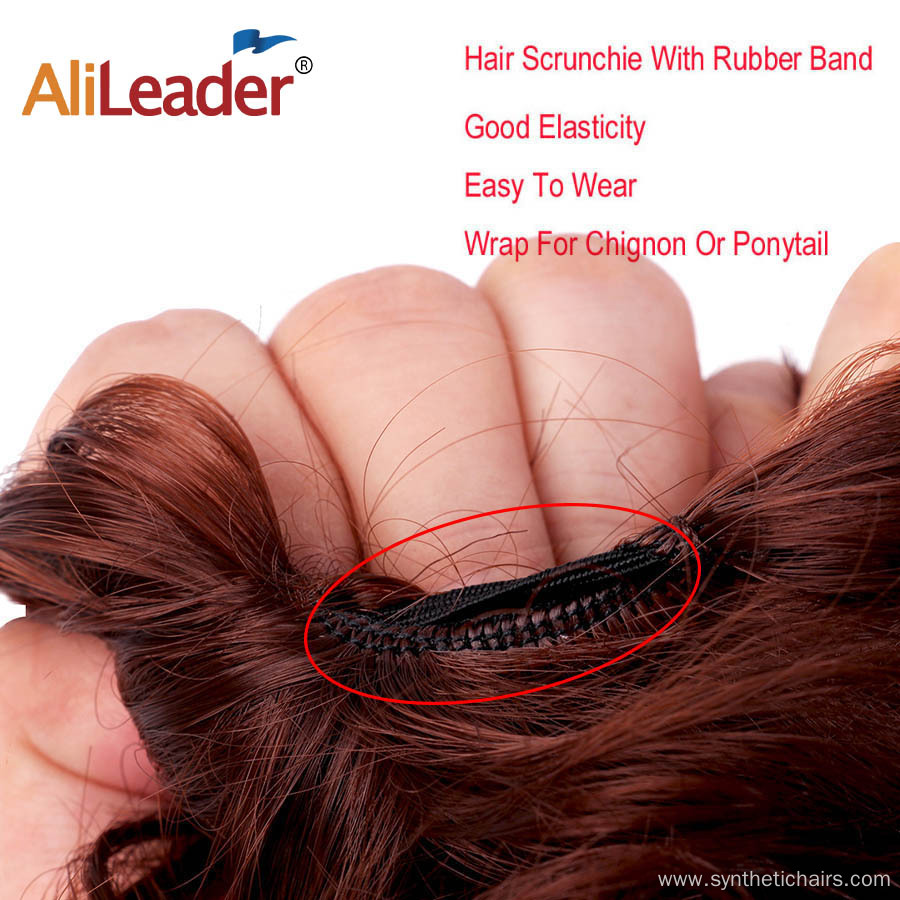 Synthetic Hair Circle Elastic Hair Bands Bun Extensions