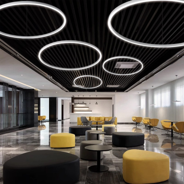 Customized Diameter Size Hotel Round Suspended LED Pendant Light