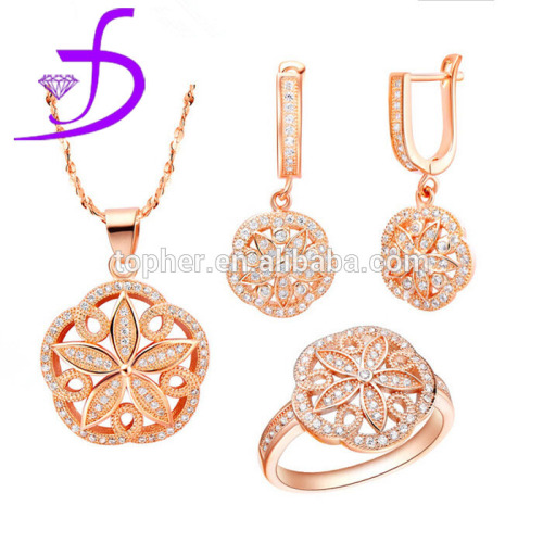 925 Silver jewelry set cubic rhoudium platted China factory wholesale jewlry set