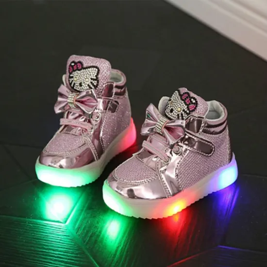 Hello Kitty girls led light up shoes