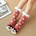 Women sweater Warm Plush Fleece Lining slipper socks