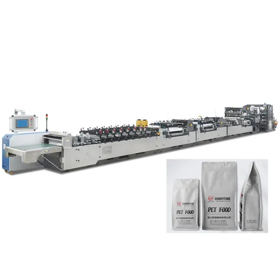 Square Flat Bottom Stand-Up Kraft Paper Bag Making Machine with 8 Side Sealing