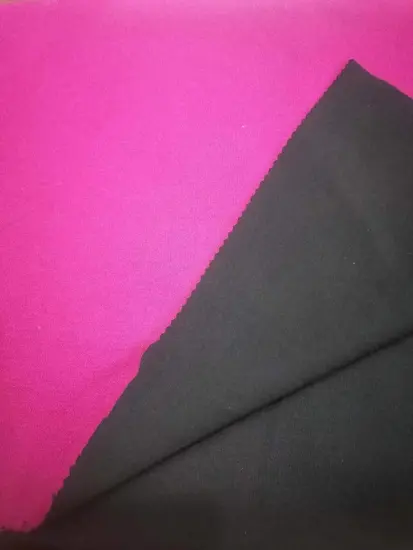 Rayon polyester spandex two tone scuba garment fabric