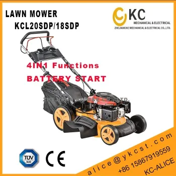 20" battery start walk behind 196cc lawn mower